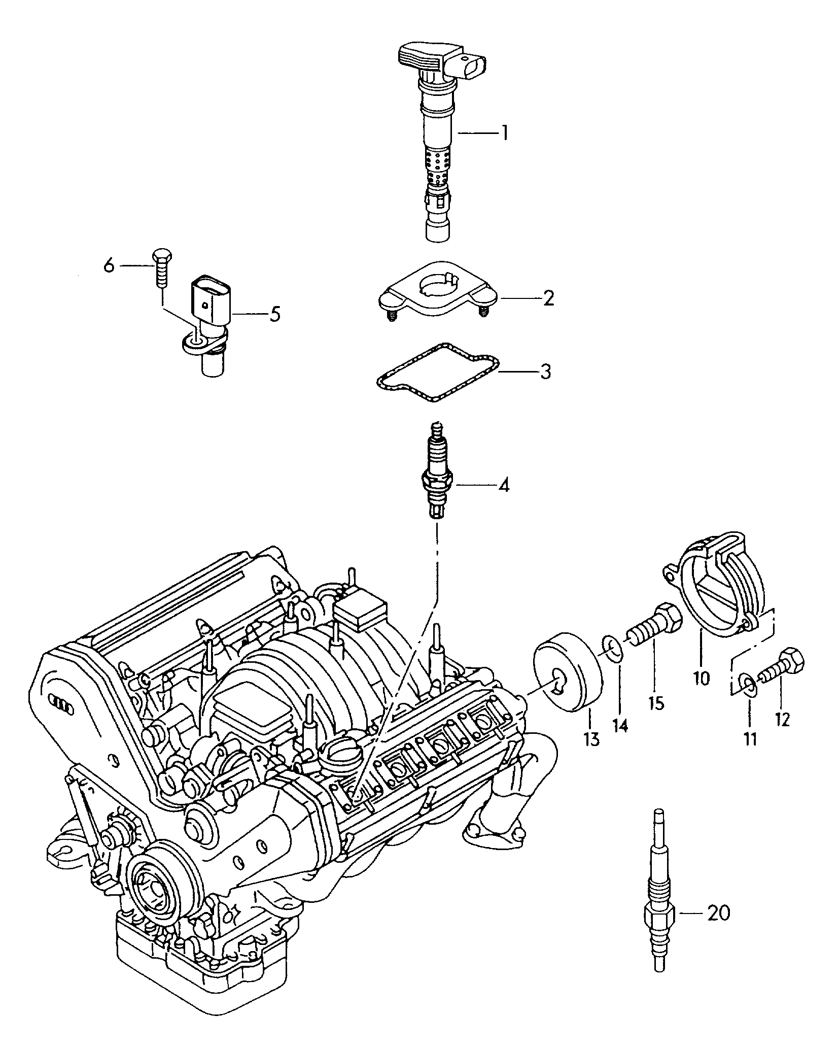 Seat 101 905 615 A - Свеча зажигания www.autospares.lv