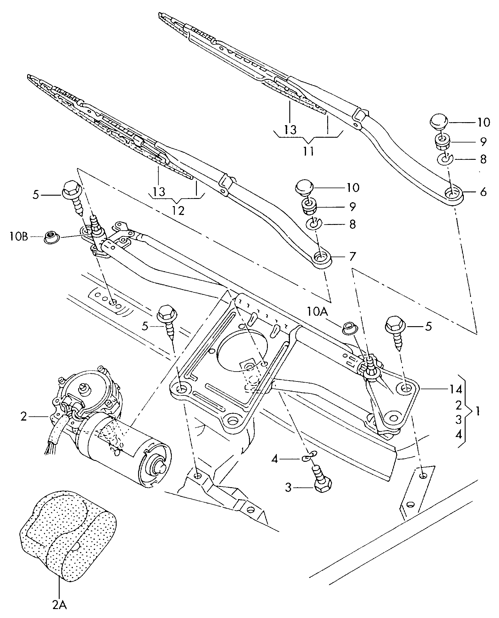 VW 4D0955425A - Stikla tīrītāja slotiņa autospares.lv