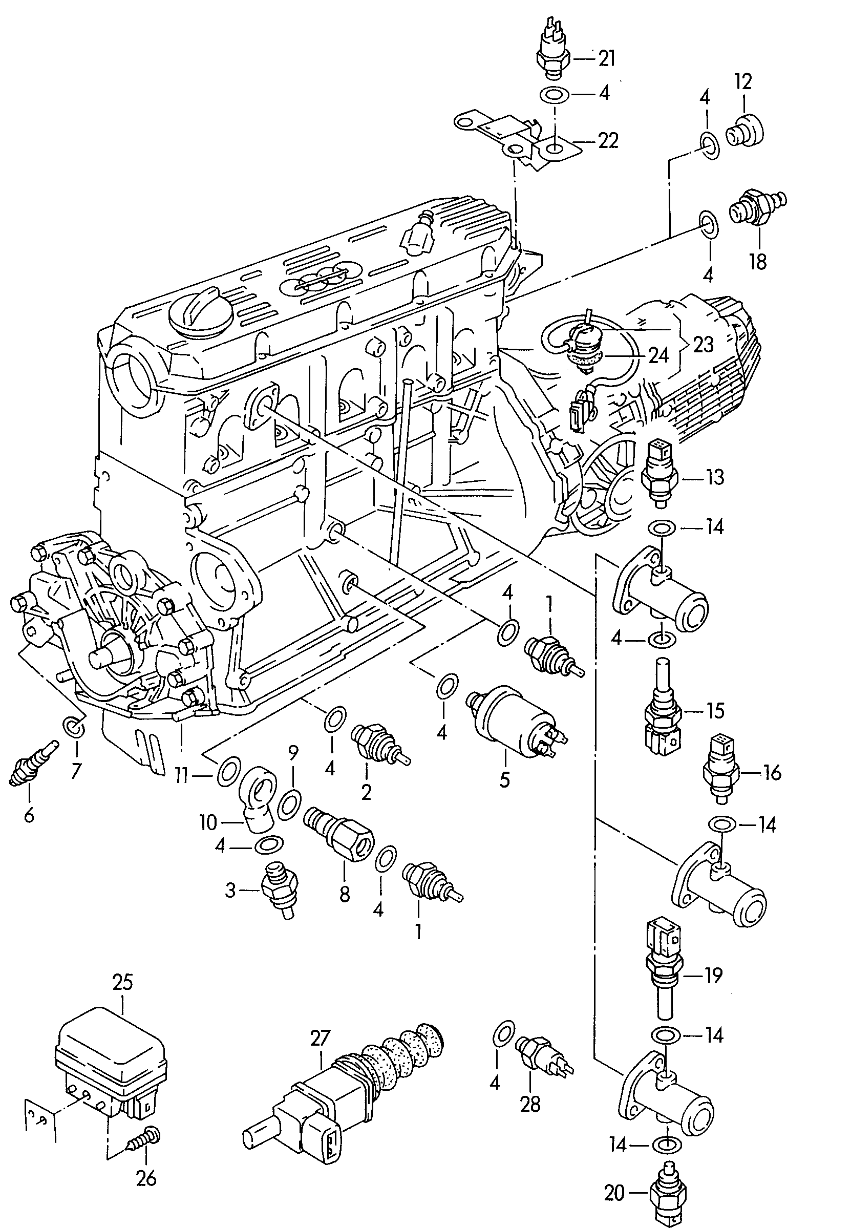 AUDI 068 919 081 C - Devējs, Eļļas spiediens autospares.lv