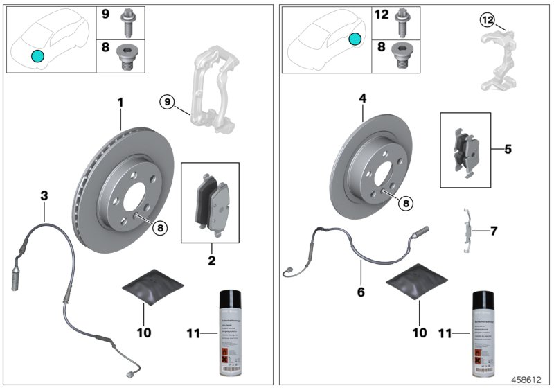 BMW (BRILLIANCE) 34 35 6 865 613 - Indikators, Bremžu uzliku nodilums www.autospares.lv