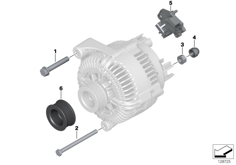 BMW (BRILLIANCE) 12 31 7 560 483 - Piedziņas skriemelis, Ģenerators autospares.lv