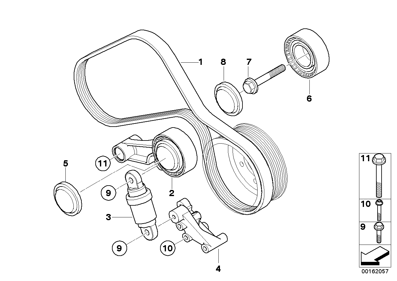 BMW 11 28 7 838 200 - Ķīļrievu siksna autospares.lv