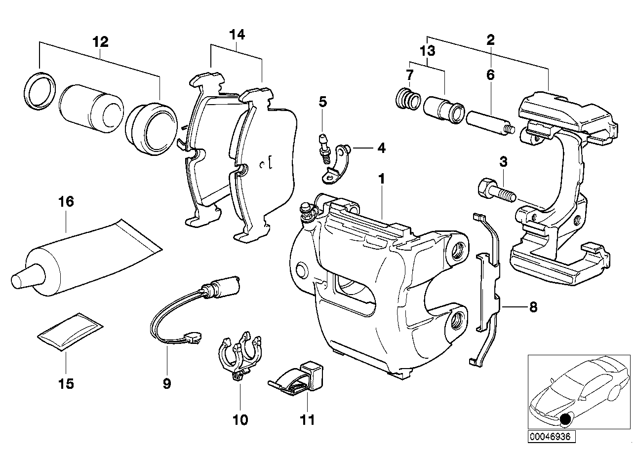 BMW 34111160296 - Brake Pad Set, disc brake www.autospares.lv