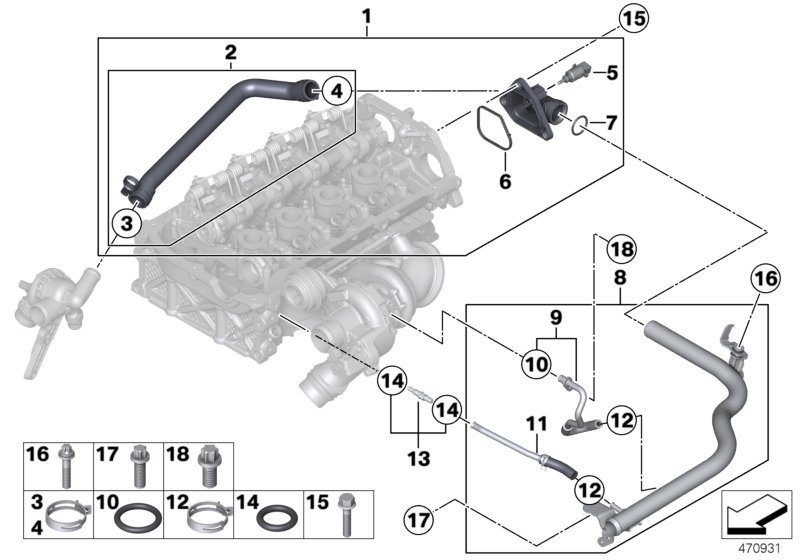 BMW 11 53 7 603 223 - Radiatora cauruļvads www.autospares.lv