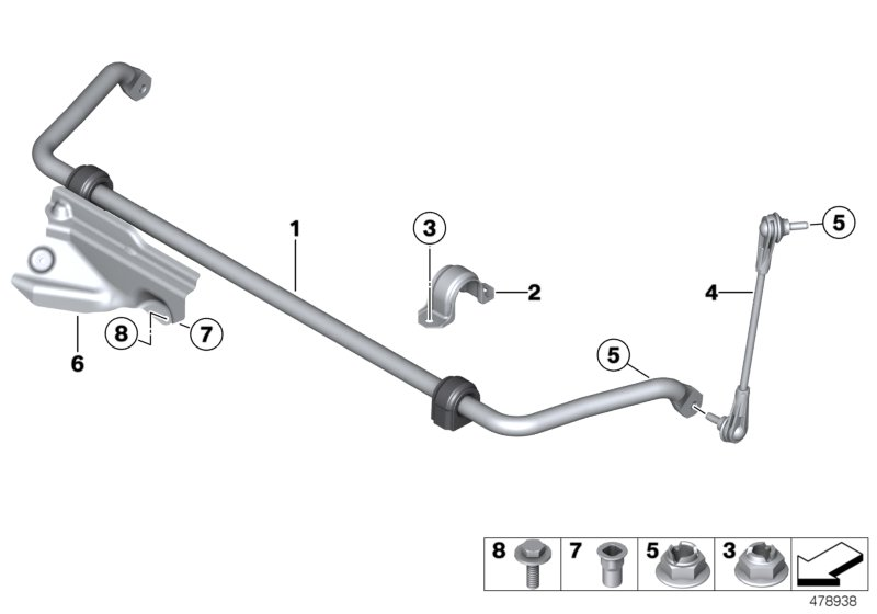 BMW 31 30 6 792 211 - Stiepnis / Atsaite, Stabilizators www.autospares.lv