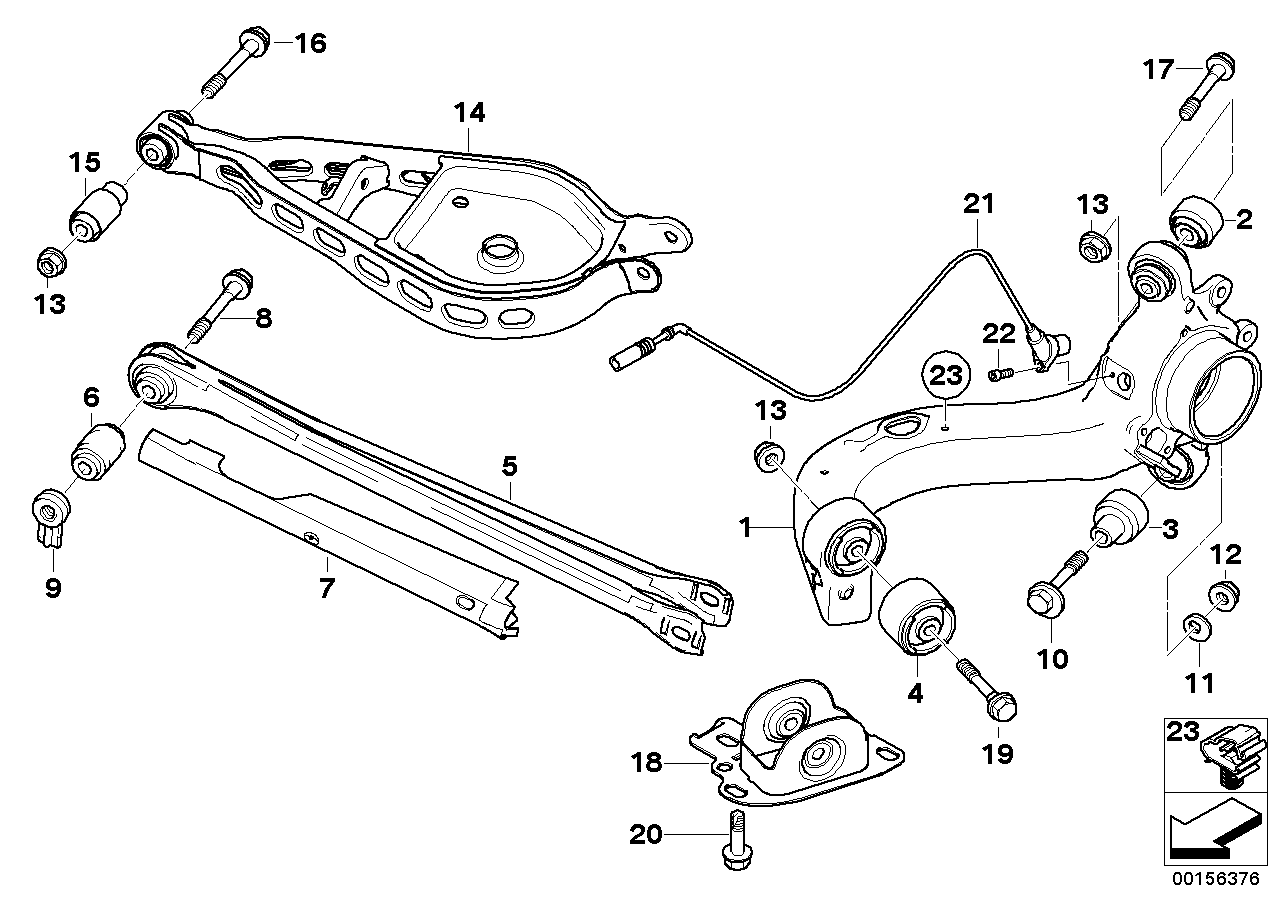 BMW 33 30 3 411 651 - Neatkarīgās balstiekārtas svira, Riteņa piekare autospares.lv