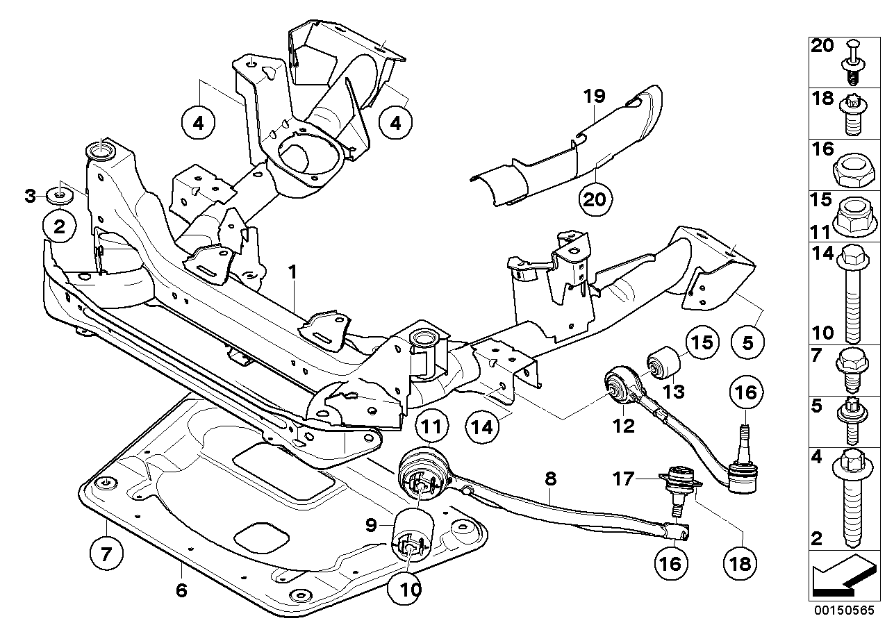 Mini 31103443127 - Neatkarīgās balstiekārtas svira, Riteņa piekare www.autospares.lv