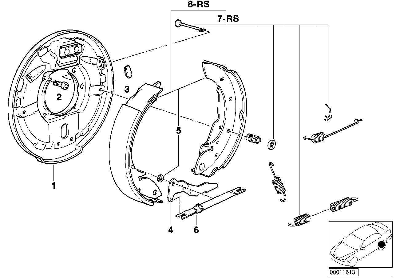 BMW 34219067127 - Brake Shoe Set www.autospares.lv