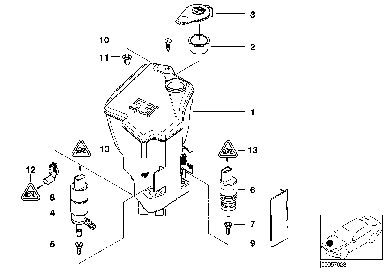 BMW 67 12 8 377 430 - Ūdenssūknis, Lukturu tīrīšanas sistēma autospares.lv