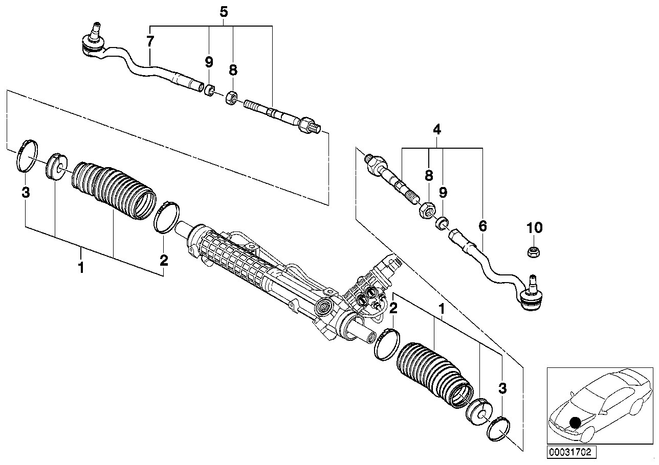 BMW 32 10 6 777 503* - Aksiālais šarnīrs, Stūres šķērsstiepnis autospares.lv