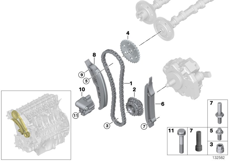 BMW 11 31 7 791 821 - Sadales vārpstas piedziņas ķēdes komplekts www.autospares.lv