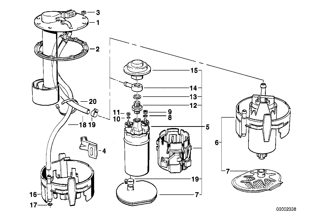 AC 16141181354 - Degvielas sūknis autospares.lv