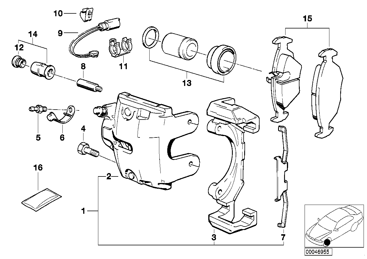 AUDI 34111162535 - Тормозные колодки, дисковые, комплект www.autospares.lv