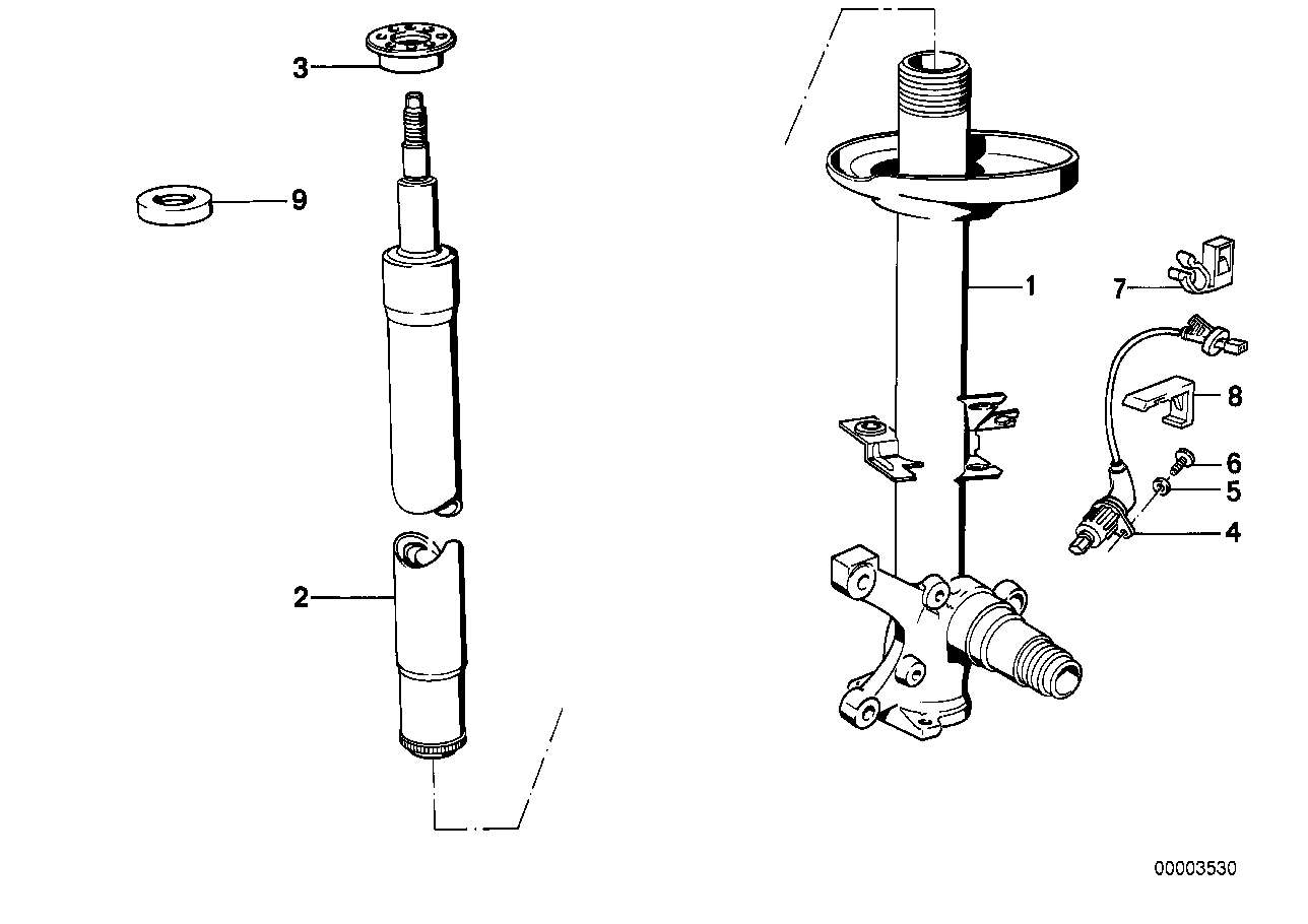 BMW 31 32 1 134 565 - Shock Absorber www.autospares.lv