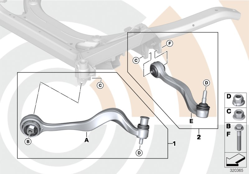 BMW 31 10 2 348 047 - Track Control Arm www.autospares.lv