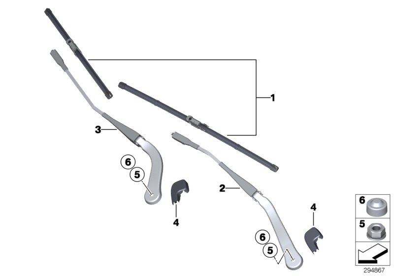 BMW 61617253397 - Stikla tīrītāja slotiņa autospares.lv