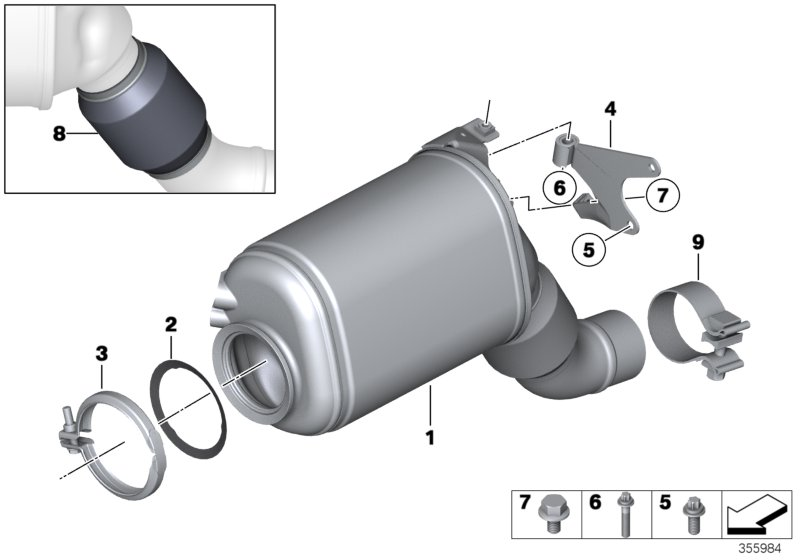 BMW 18 30 8 511 143 - Asortiments, Sodrēju / Daļiņu filtra remonts autospares.lv