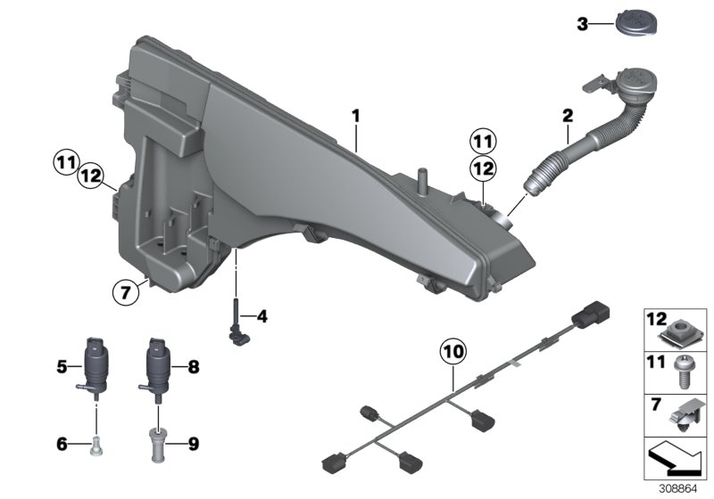 Mini 67 63 7 217 792 - Ūdenssūknis, Lukturu tīrīšanas sistēma autospares.lv