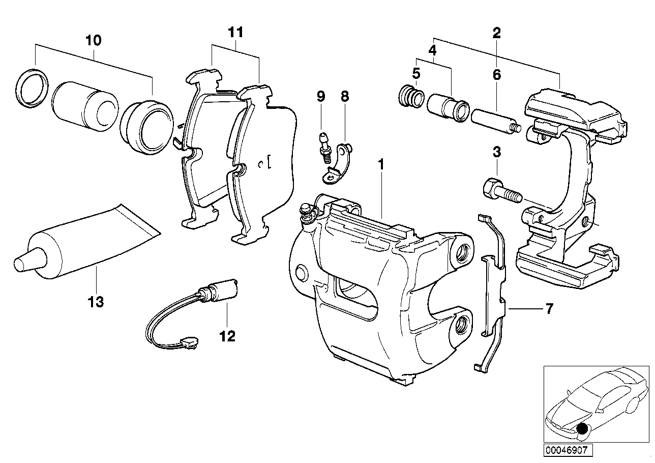 BMW 34112282995 - Тормозные колодки, дисковые, комплект www.autospares.lv