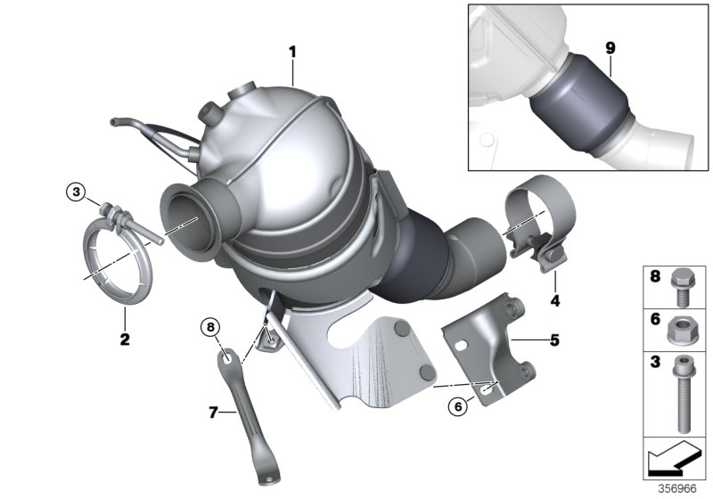 BMW 18307798309 - Nosēdumu / Daļiņu filtrs, Izplūdes gāzu sistēma autospares.lv