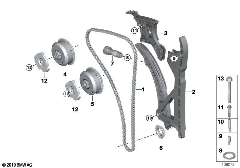 BMW 11 31 7 592 850 - Планка успокоителя, цепь привода www.autospares.lv