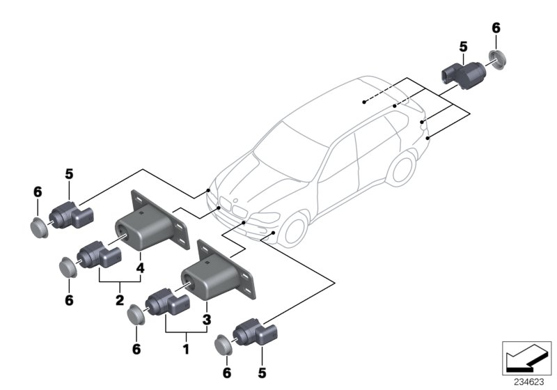 BMW 66 20 9 142 202 - Sensor, parking assist www.autospares.lv