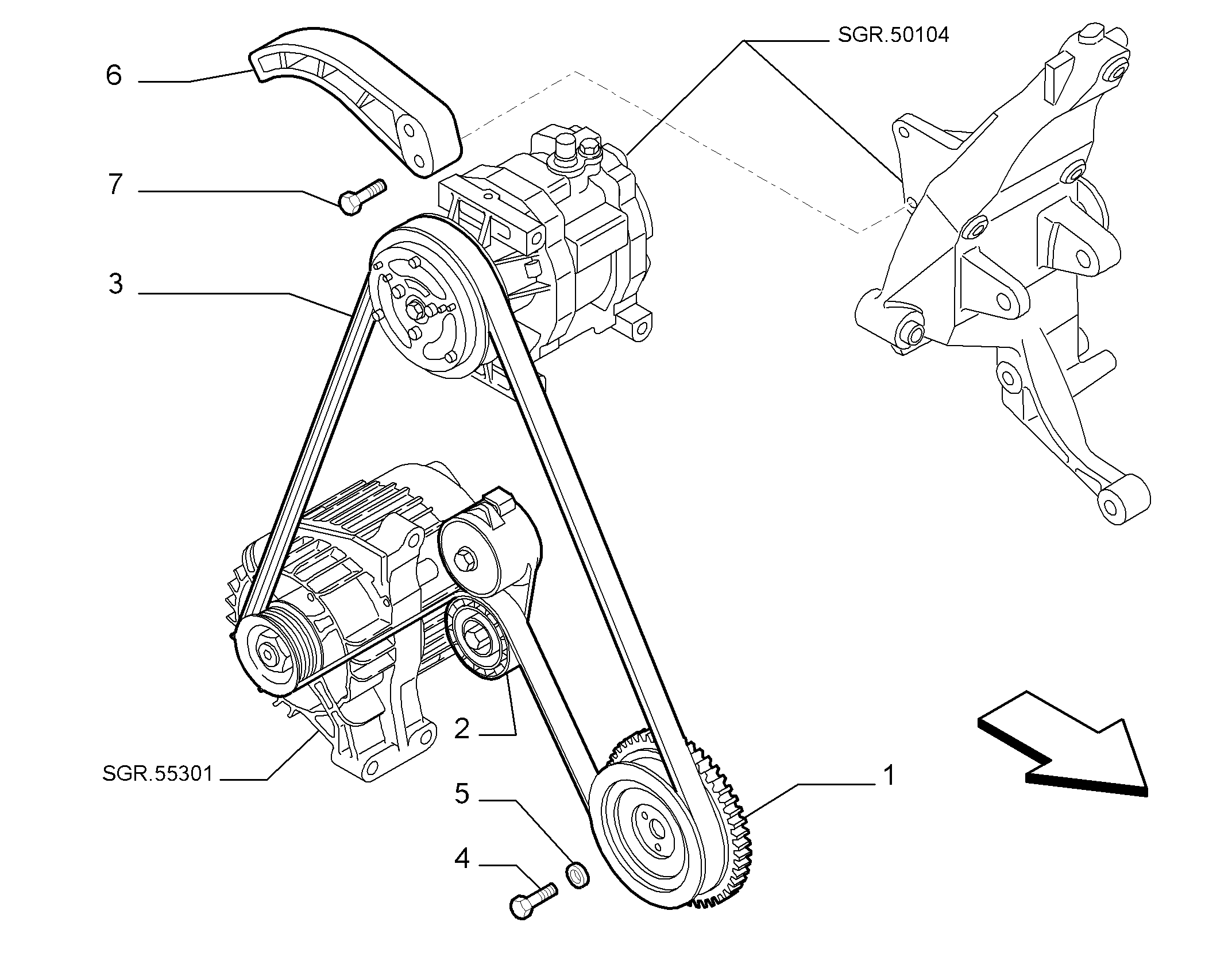 Jeep 55217836 - Piedziņas skriemelis, Kloķvārpsta autospares.lv