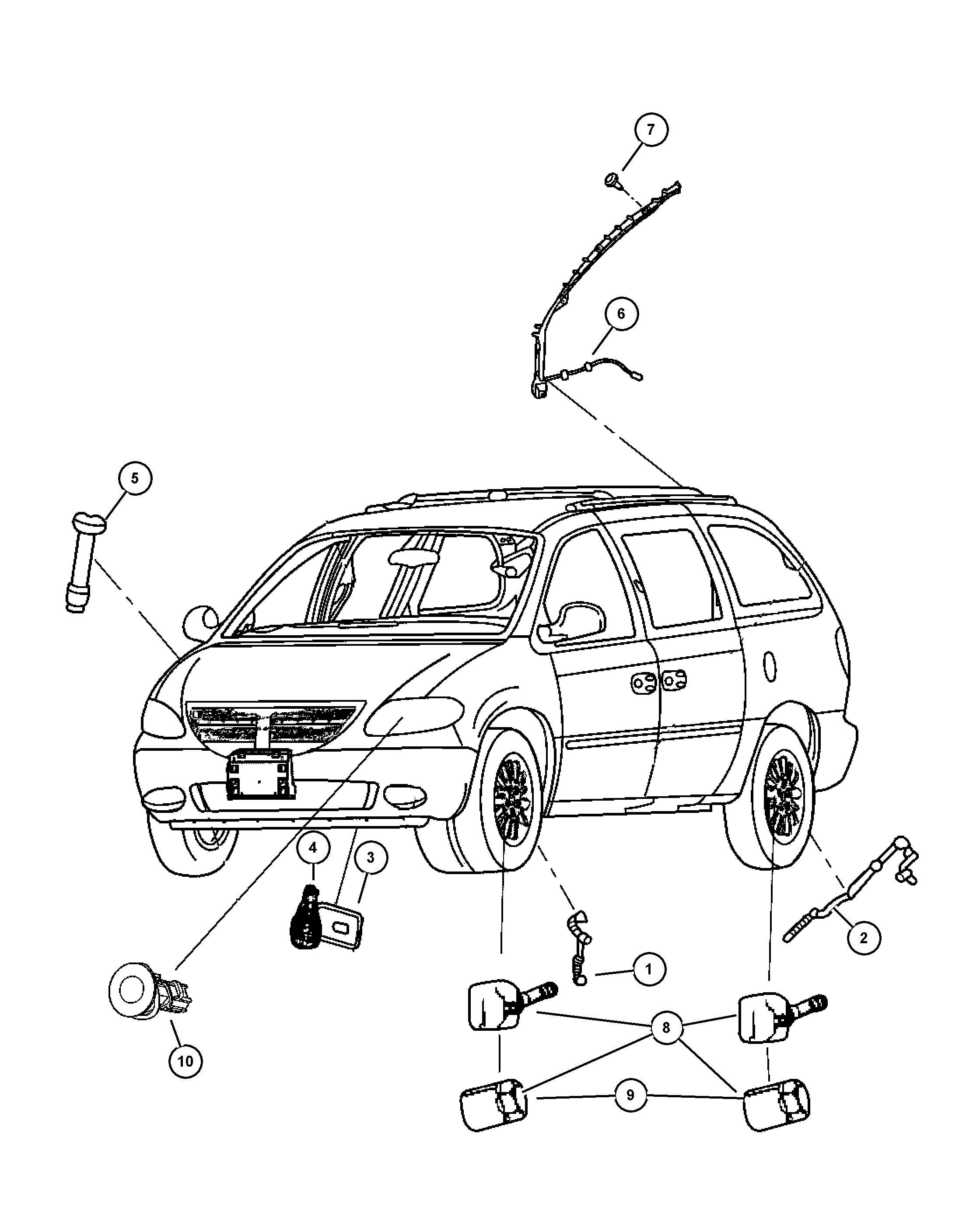 Dodge 5136 038AA - SENSOR ANTI-LOCK BRAKES www.autospares.lv