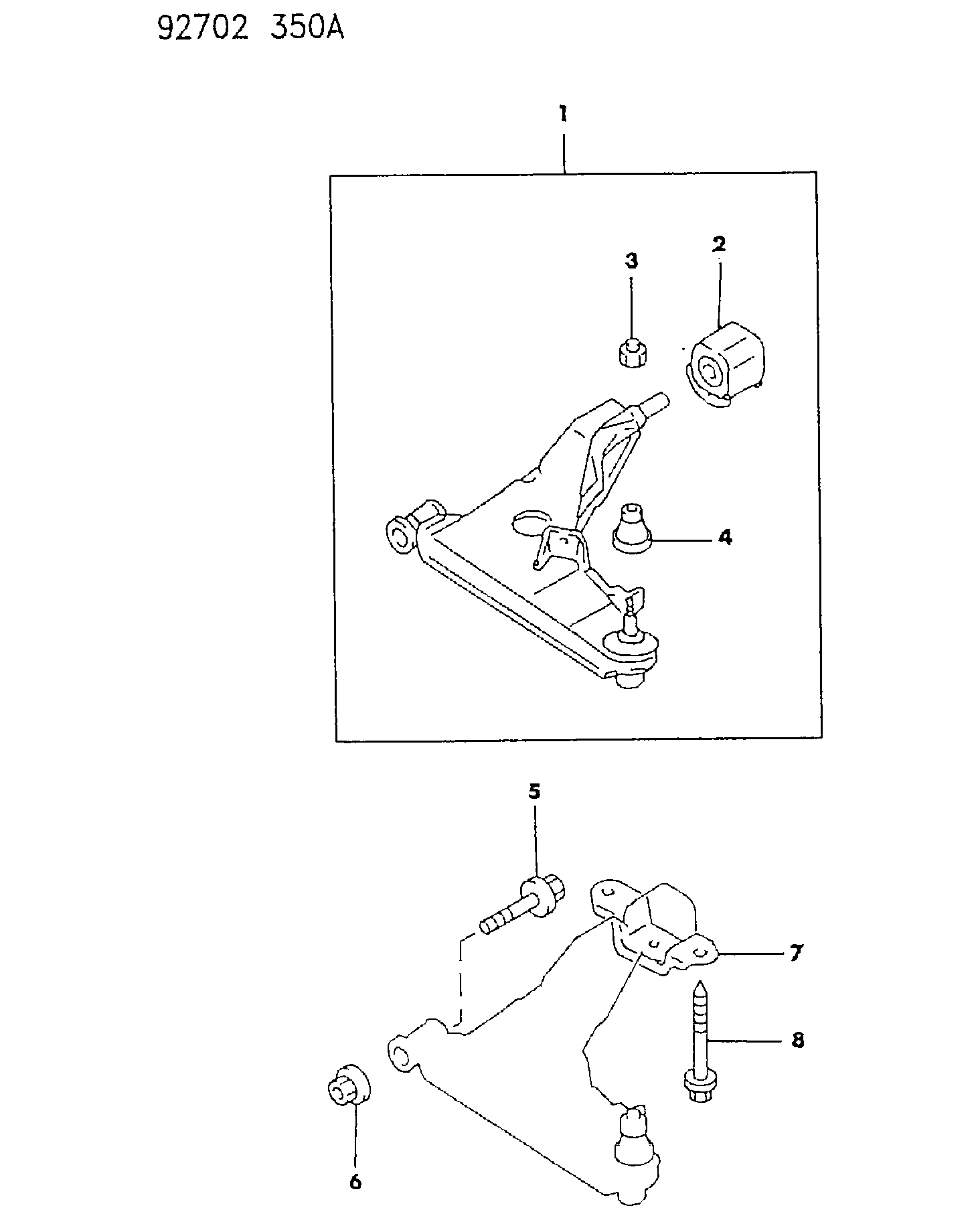 Mitsubishi MB90 7163 - Neatkarīgās balstiekārtas svira, Riteņa piekare autospares.lv