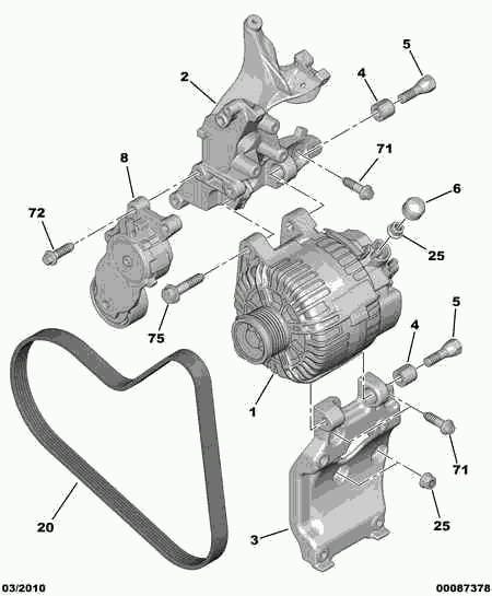 CITROËN/PEUGEOT 96 780 488 80 - Ģenerators autospares.lv