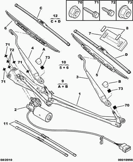 CITROËN/PEUGEOT 6426.R2 - Stikla tīrītāja slotiņa www.autospares.lv