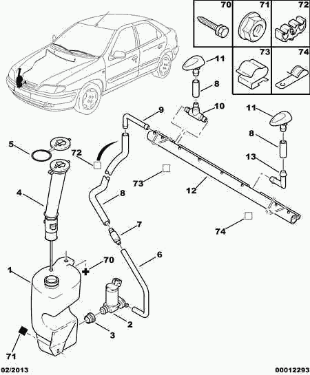 PEUGEOT (DF-PSA) 6432 32 - Vāciņs, Ūdens rezervuārs www.autospares.lv