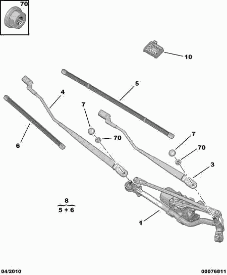 DS 6423-K0 - Stikla tīrītāja slotiņa autospares.lv