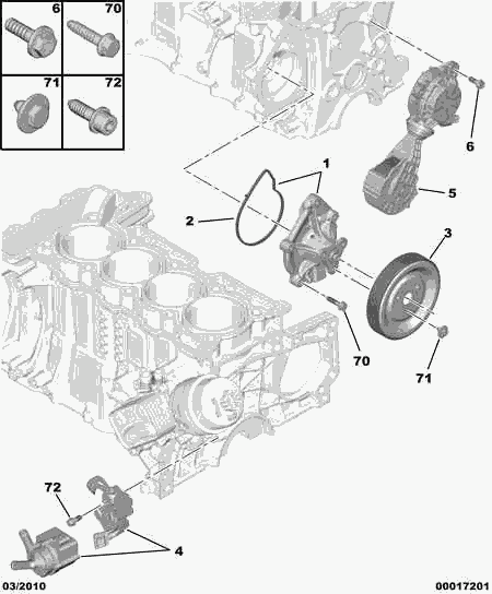 CITROËN 1201 J8 - Papildus ūdenssūknis www.autospares.lv