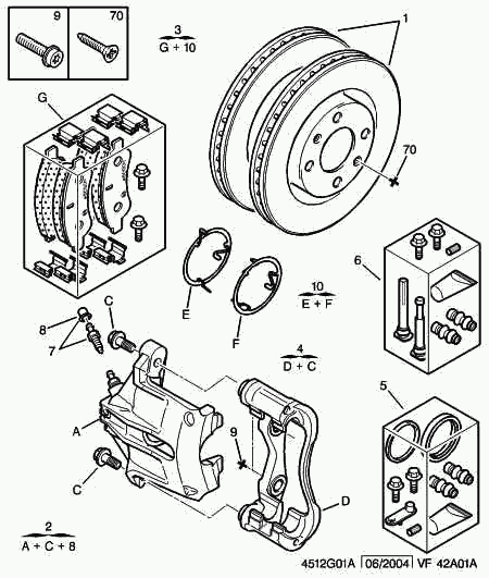 PEUGEOT (DF-PSA) 4253.42 - Тормозные колодки, дисковые, комплект www.autospares.lv