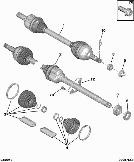 DS 3293.C7 - Пыльник, приводной вал www.autospares.lv