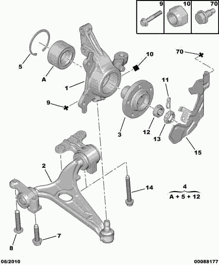 Opel 3350 93 - FRONT HUB BEARING www.autospares.lv