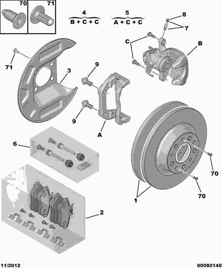 PEUGEOT (DF-PSA) 4254 97 - Brake Pad Set, disc brake www.autospares.lv