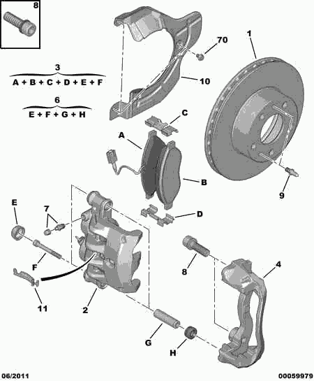 DS 4254 62 - Bremžu uzliku kompl., Disku bremzes autospares.lv