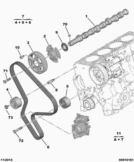 CITROËN 0831 K9 - Zobsiksnas komplekts www.autospares.lv