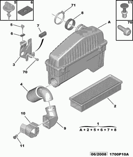 CITROËN 1444 CZ - Gaisa filtrs autospares.lv