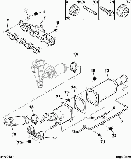 PEUGEOT 1731.L6 - Asortiments, Sodrēju / Daļiņu filtra remonts www.autospares.lv