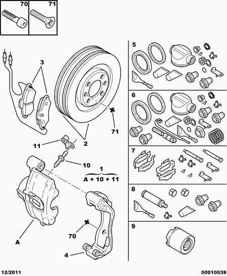 PEUGEOT 4246 V0 - Bremžu diski autospares.lv