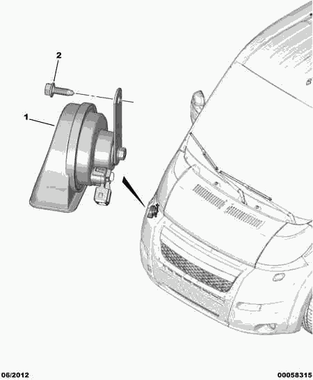 PEUGEOT (DF-PSA) 6236 L5 - Skaņas signāls www.autospares.lv