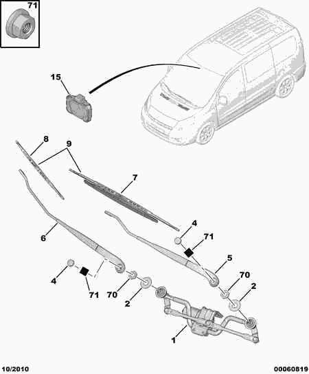 PEUGEOT (DF-PSA) 6426 WH - Щетка стеклоочистителя www.autospares.lv