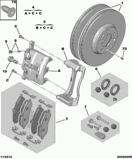 CITROËN 4249 87 - Brake Disc www.autospares.lv