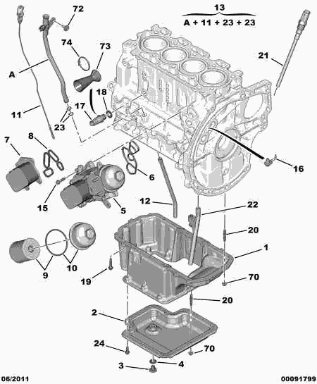 CITROËN 1104.36 - Eļļas radiators, Motoreļļa www.autospares.lv