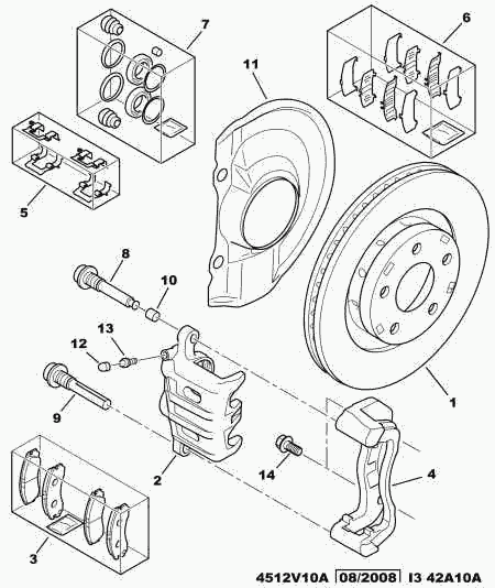 CITROËN 4253 88 - Тормозные колодки, дисковые, комплект www.autospares.lv