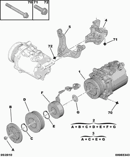 Mitsubishi 6453 WA - AIR CONDITIONED COMPRESSOR www.autospares.lv