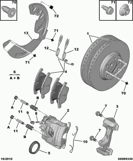 VW 16 101 038 80 - Bremžu uzliku kompl., Disku bremzes www.autospares.lv